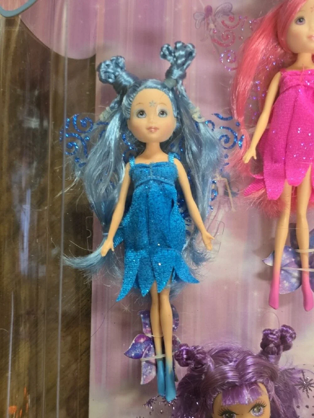 Barbie Fairytopia Mini Dolls Set - Pink, Blue, Purple 2005